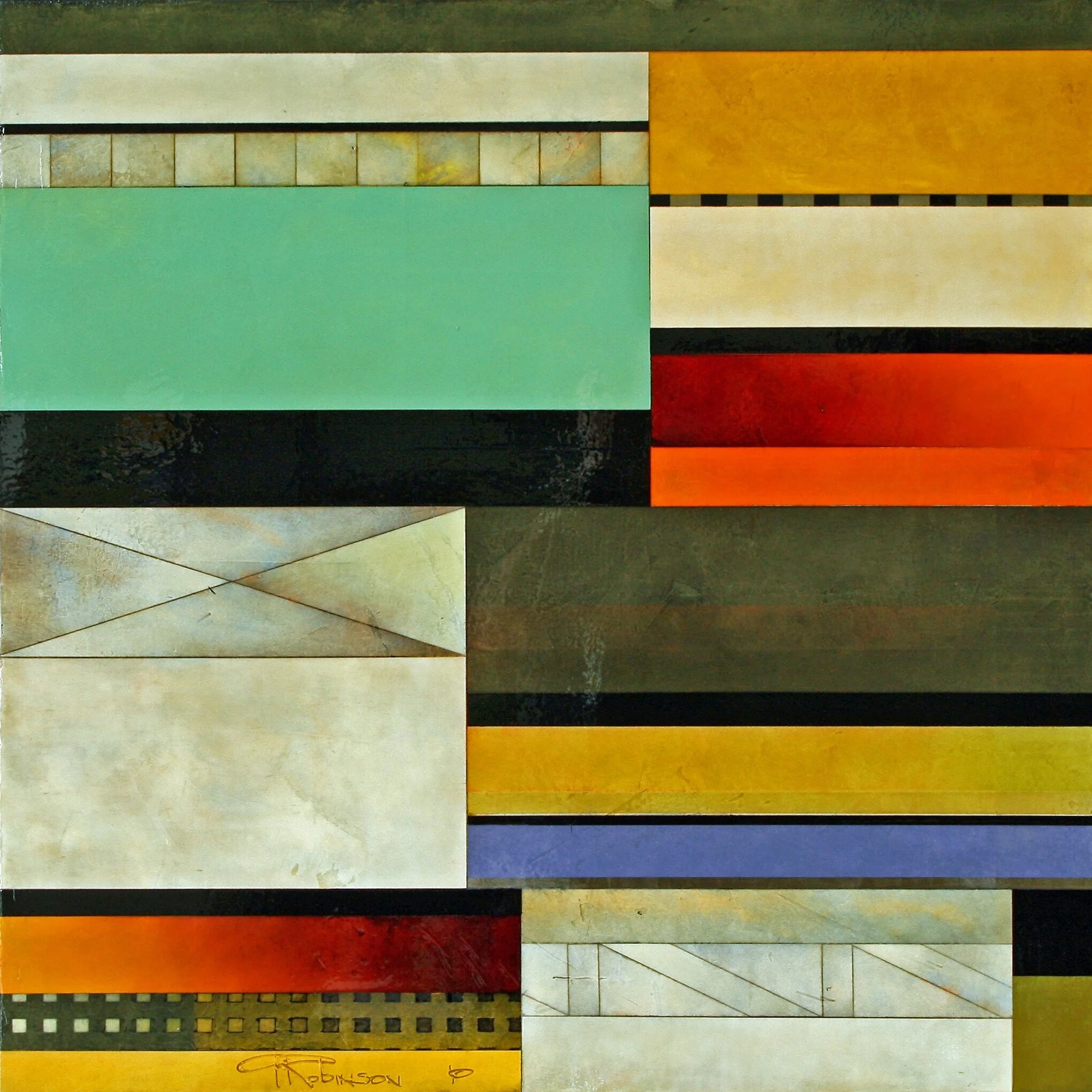 BOOST2009      mixed media on canvas,  36x36
