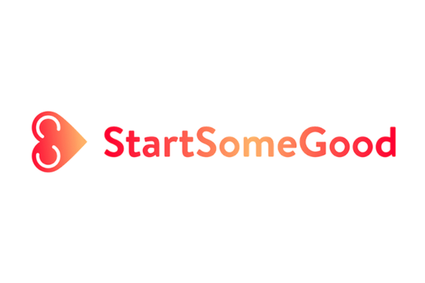StartSomeGood logo with stylized heart icon and red and orange text on a white background.