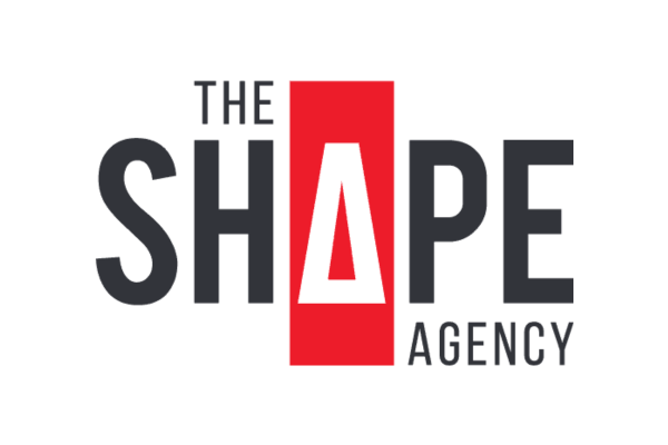 Logo for The Shape Agency with the words 'The Shape Agency' and a stylized letter 'A' in the center.