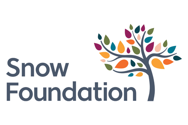 Logo of Snow Foundation featuring a stylized tree with multicolored leaves.