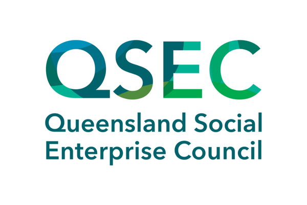 Logo of Queensland Social Enterprise Council (QSEC) with the organization's name.