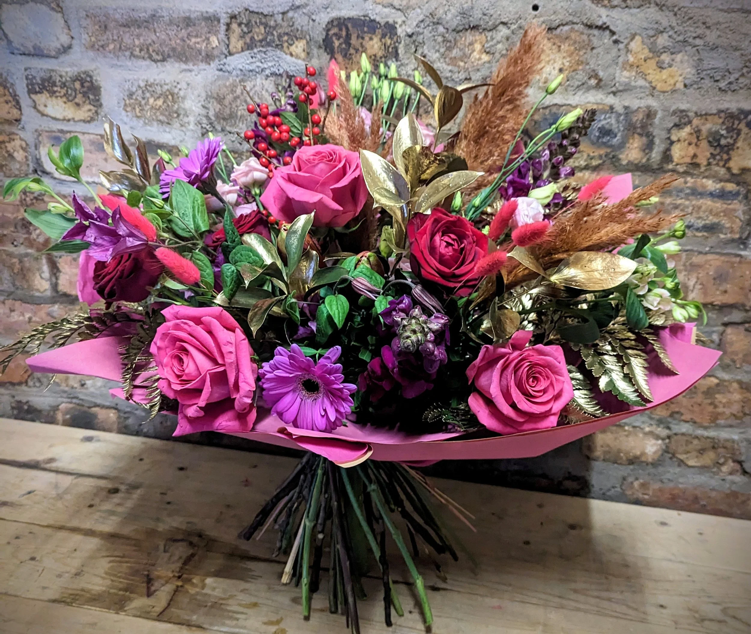 pink red purple valentines flowers