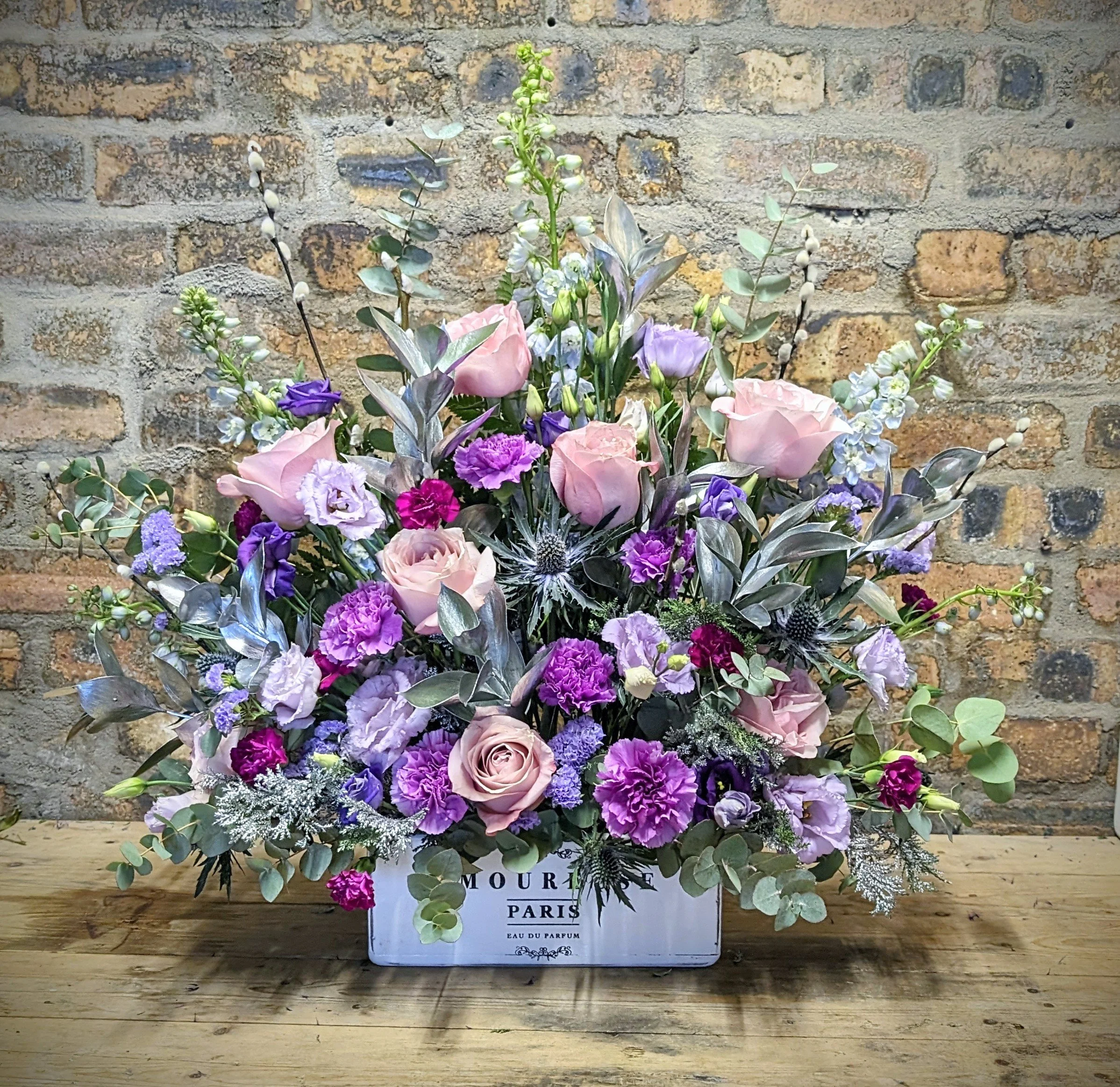 large luxury floral arrangement lilac