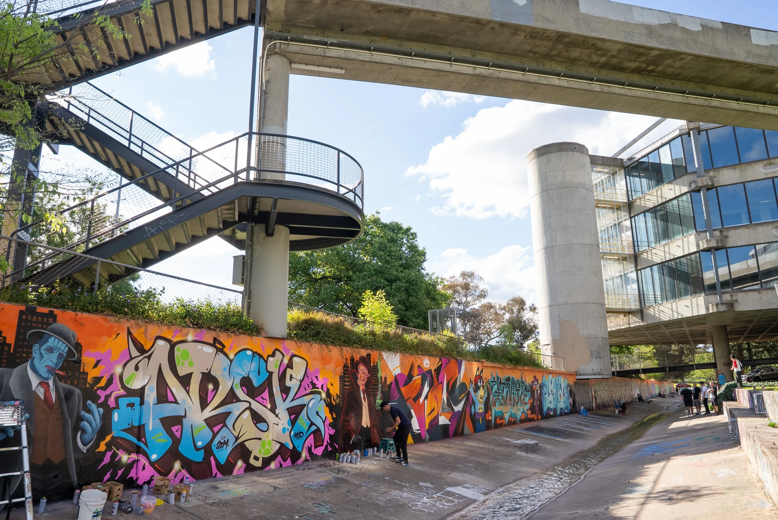620m long graffiti wall takeover for the Killing of Canberra 2.0