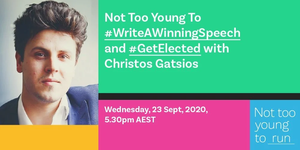 #WriteAWinningSpeech and #GetElected with Christos Gatsios