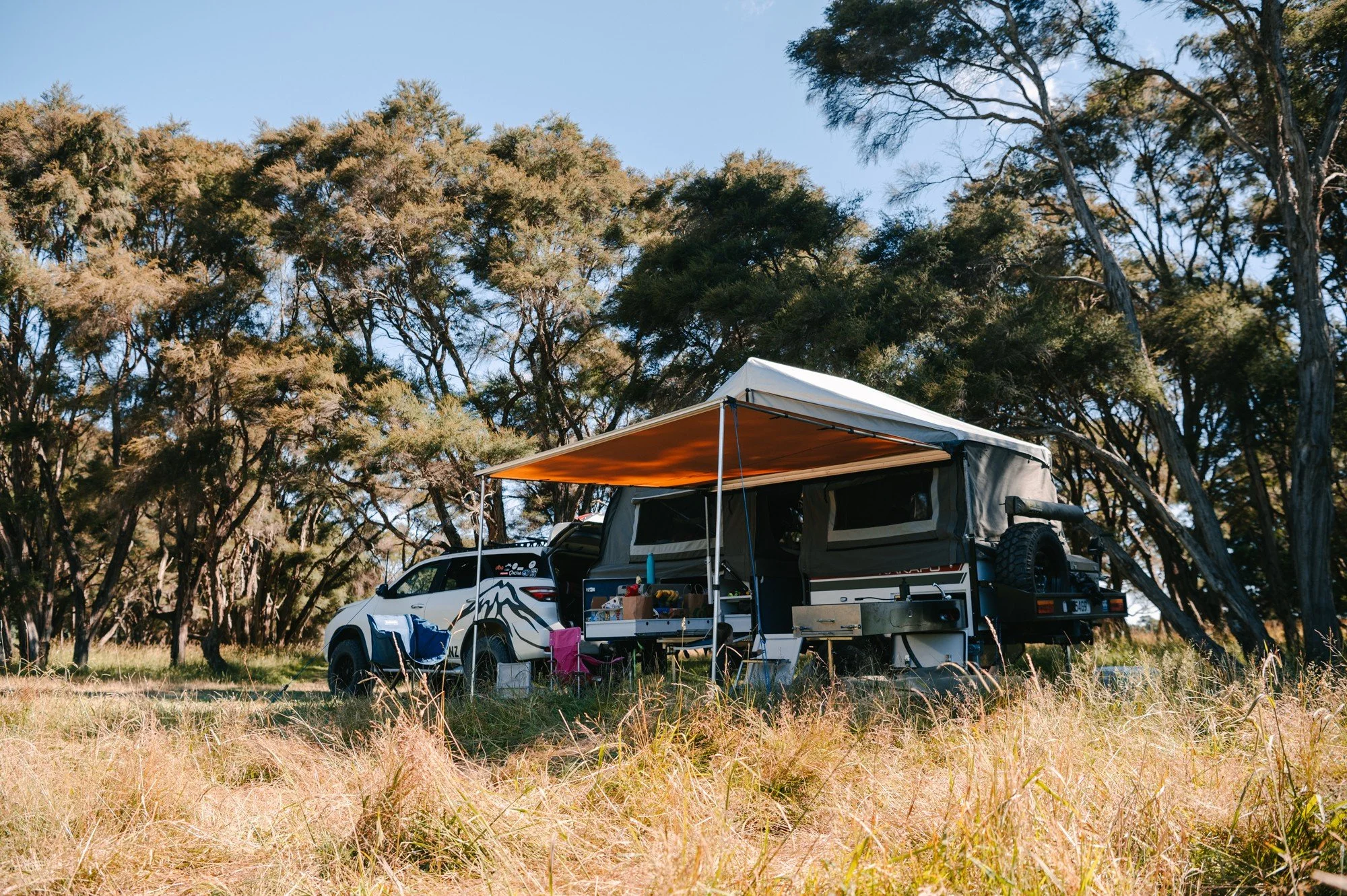 Took our new camper trailer out for a test run the other weekend to iron out any issues before our big trip. Few small things to change, but overall super stoked with how it went! Sleeps four of us no issues, tows real nicely even when fully loaded a