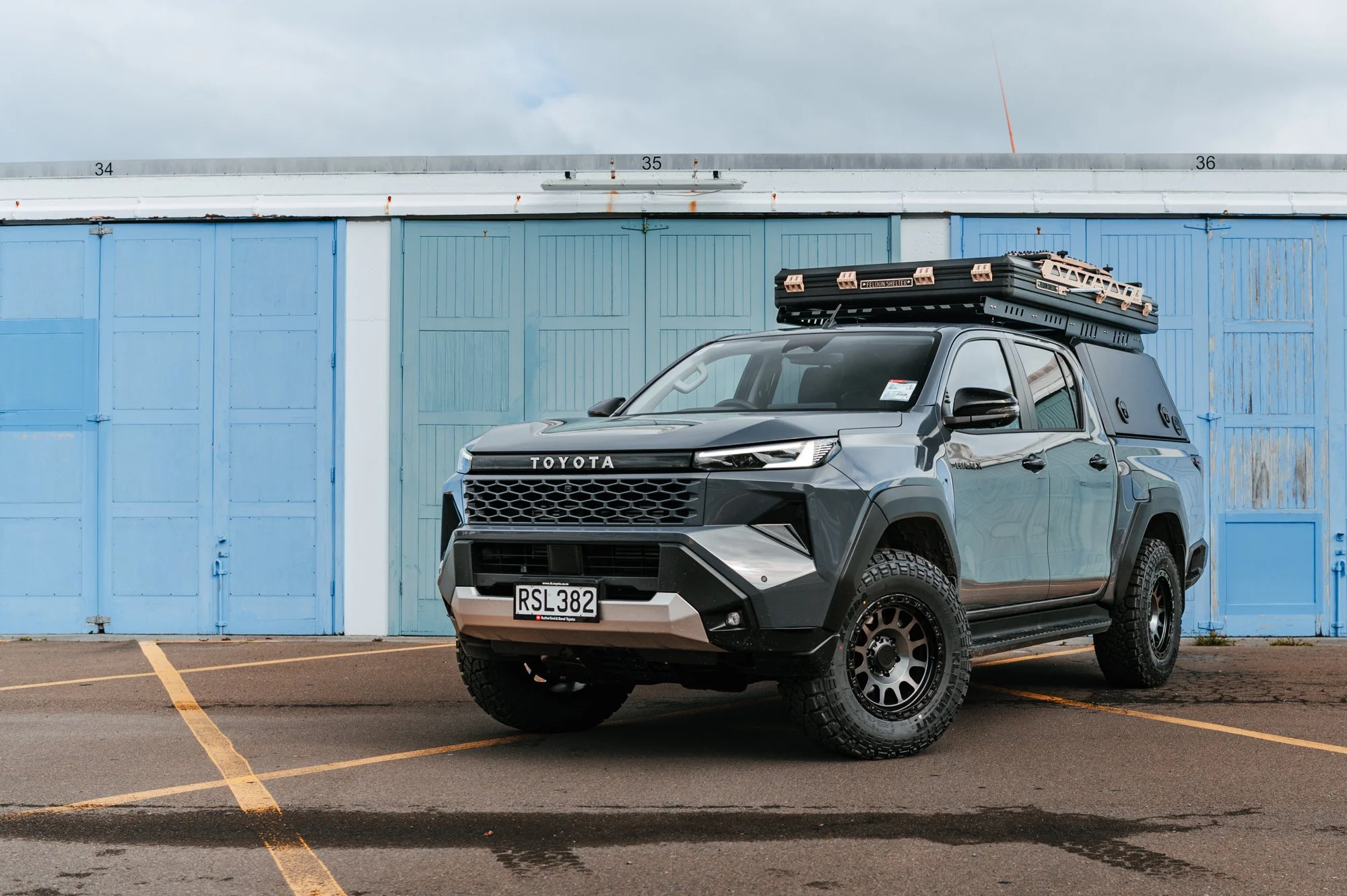 Busy few weeks getting the new Hilux ready for its first trip at the end of the month - it's far from "done" but I'm keen to get it on the road and see how it goes.

Chucked a @m2overland Artemis wellside canopy on the back - Kiwi made with