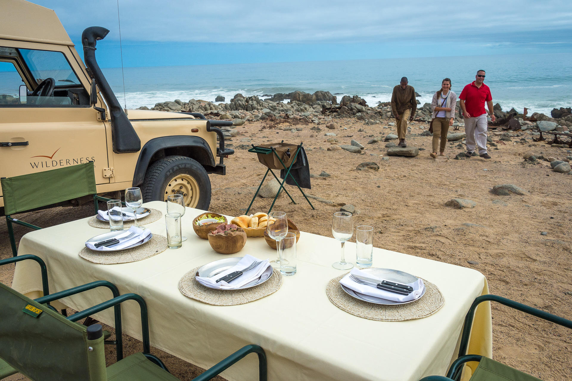 Hoanib Skeleton Coast Wilderness Safaris game drive picnic