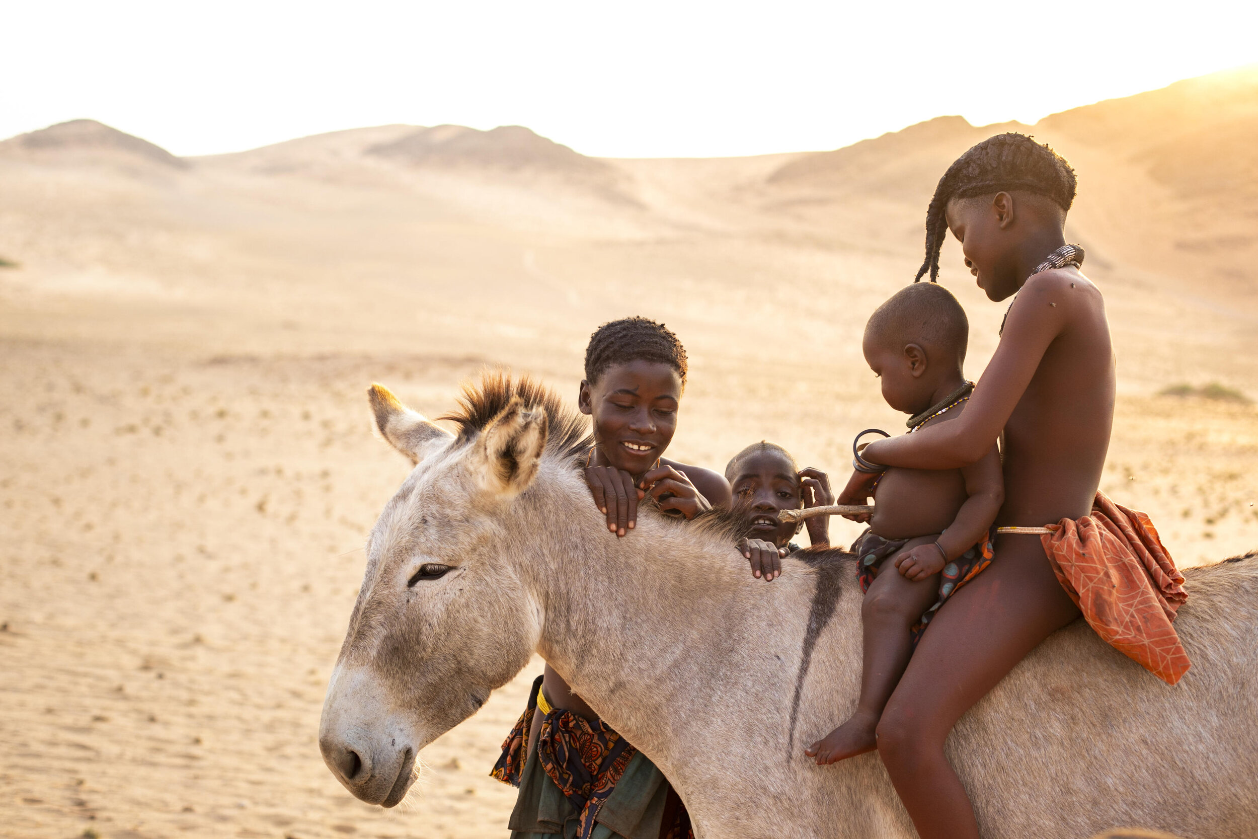 Himba children Wilderness Safaris Serra Cafema Lodge Namibia