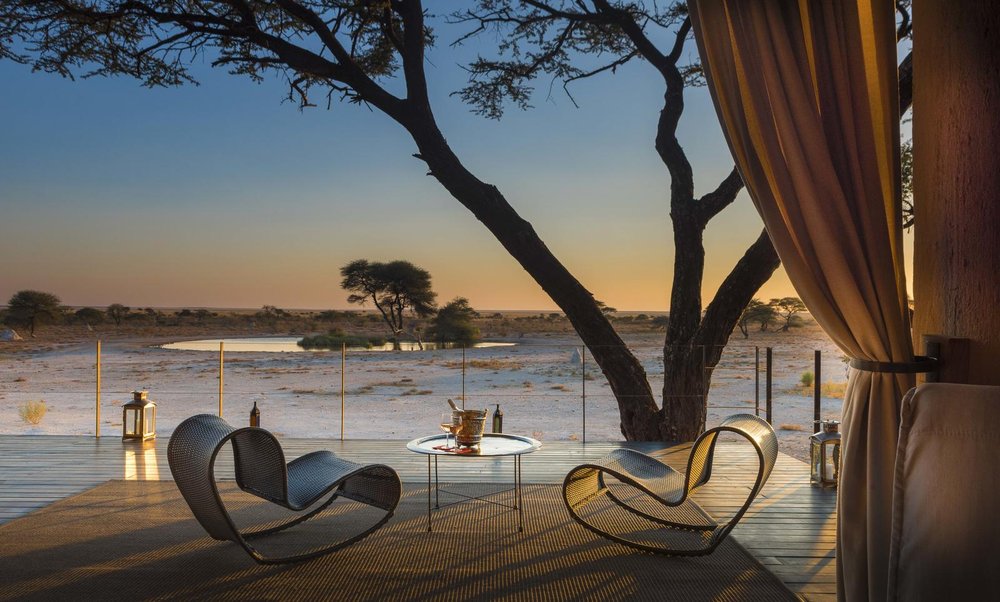 Onguma The Fort romantic outside seating with waterhole view
