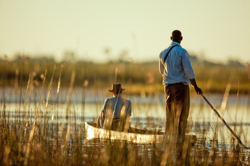 A mokoro ride through the Okavango Delta