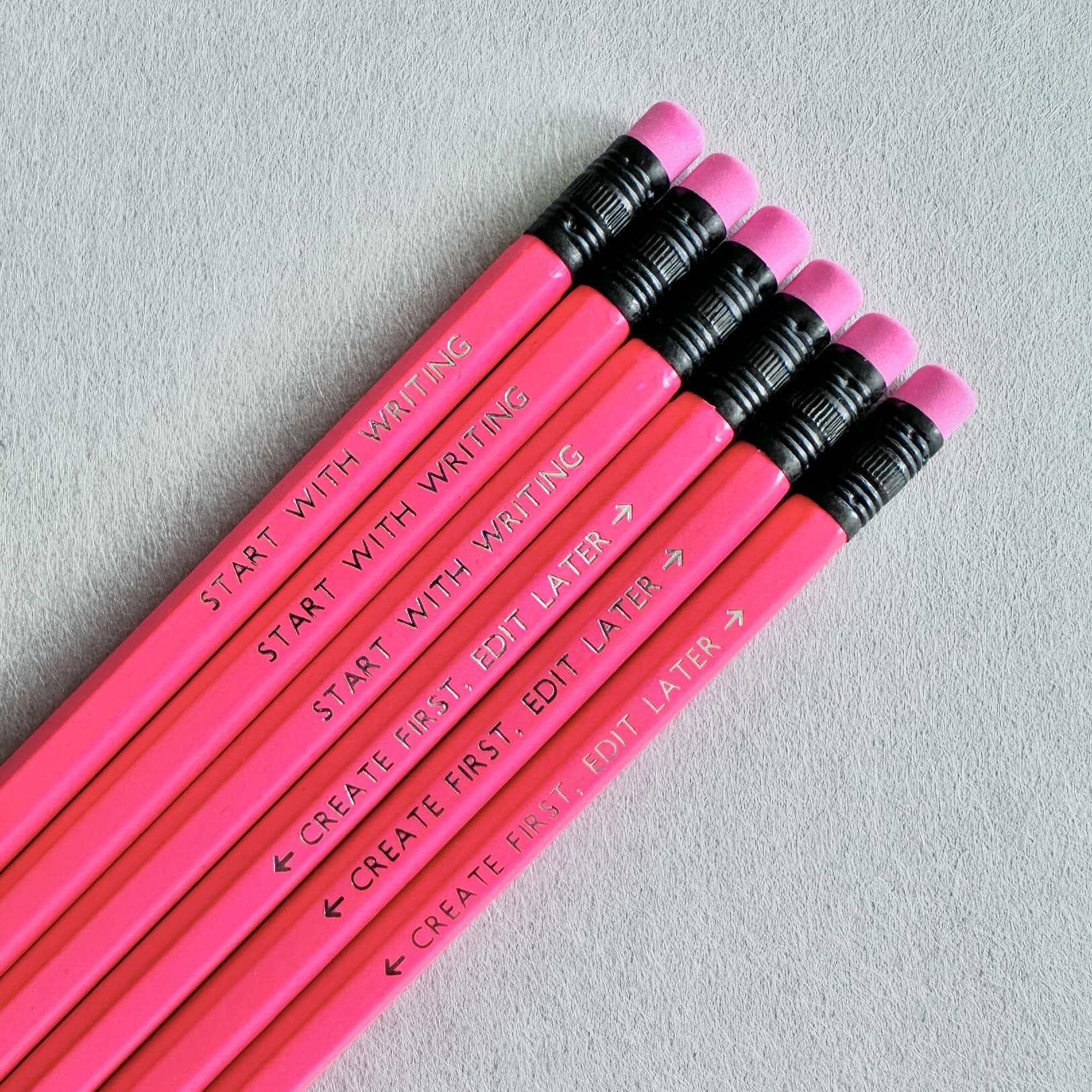 Got myself some custom pencils made to go with my book. Soon to be included with a special edition. 

Link to my book in my bio. 

Thanks @pencilmeinshop 

#pencil #neon #pink #custommade #creativity #stationery #stationeryaddict #stationerylover
