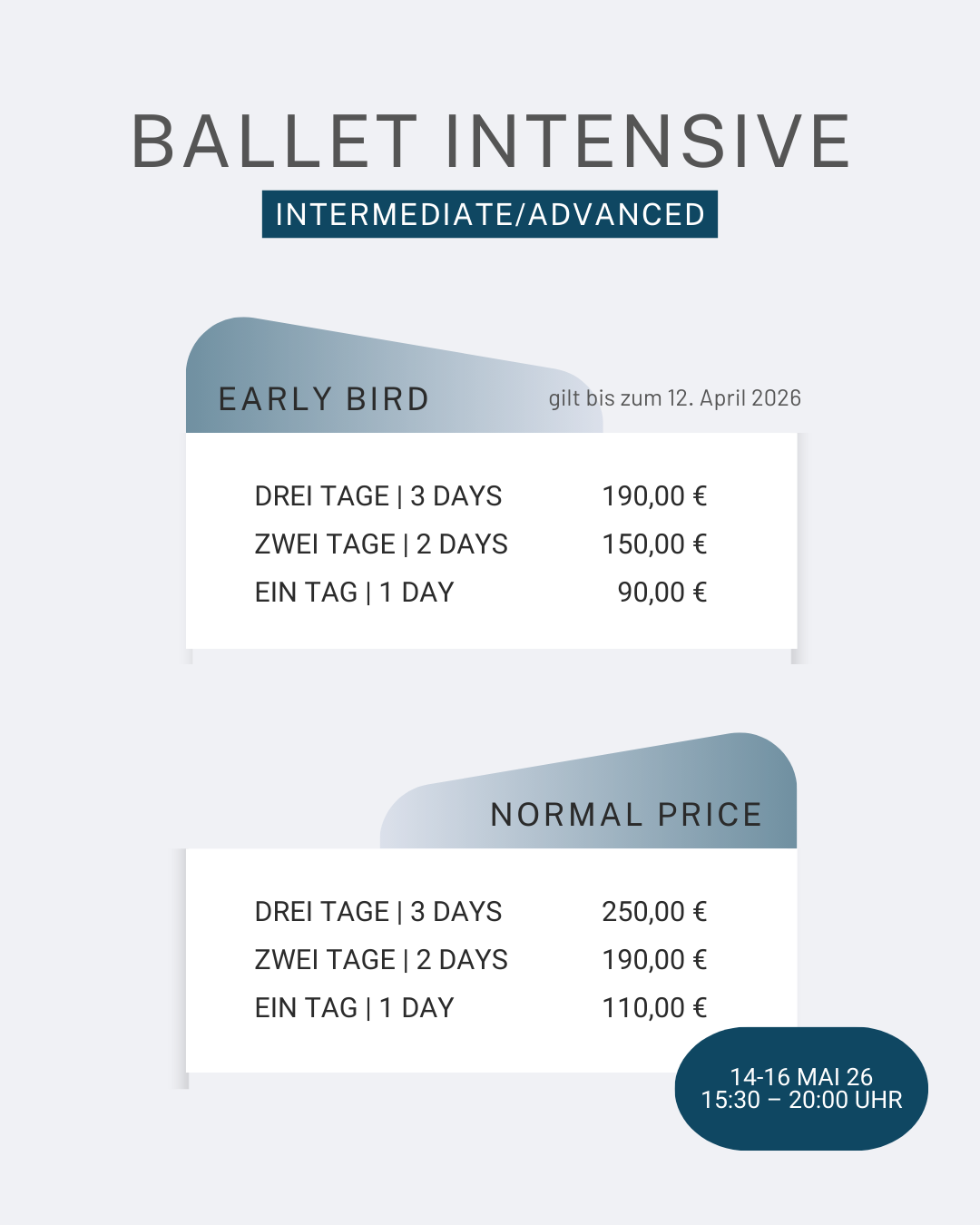 Ballet Intensive in Berlin - Intermediate/Advanced