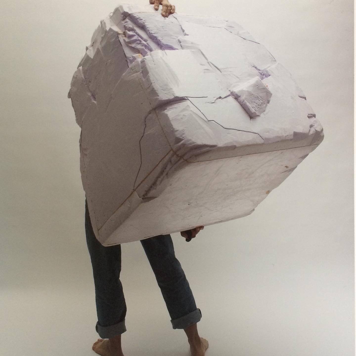(The genesis of )Void, or a #study on #materiality, #reproduction and #perception. A small #stone that appeared in my book #quatremainszonderhanden became a huge #styrofoam #ubiquity and the starting point for new work. Groupshow from 05/06 till 13/0