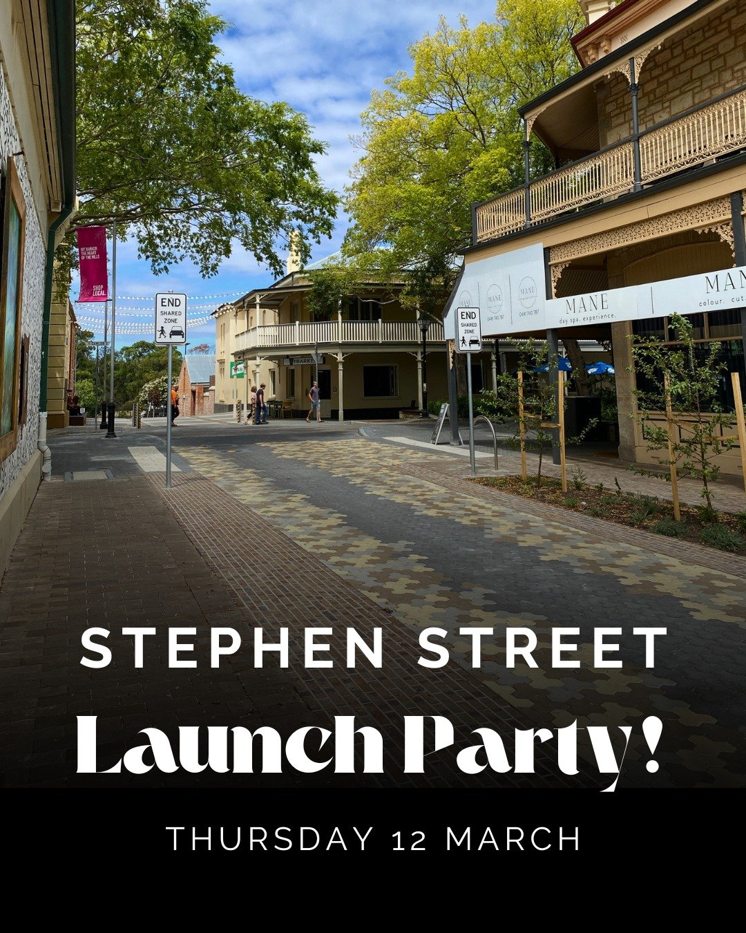 Grab the kids after school on Thursday 12 March and put your dancing shoes on for the Stephen Street Launch Party! 🎉

Mount Barker District Council have organised roving entertainment, a live DJ, giants games, and even a sprinkle of magic to celebra