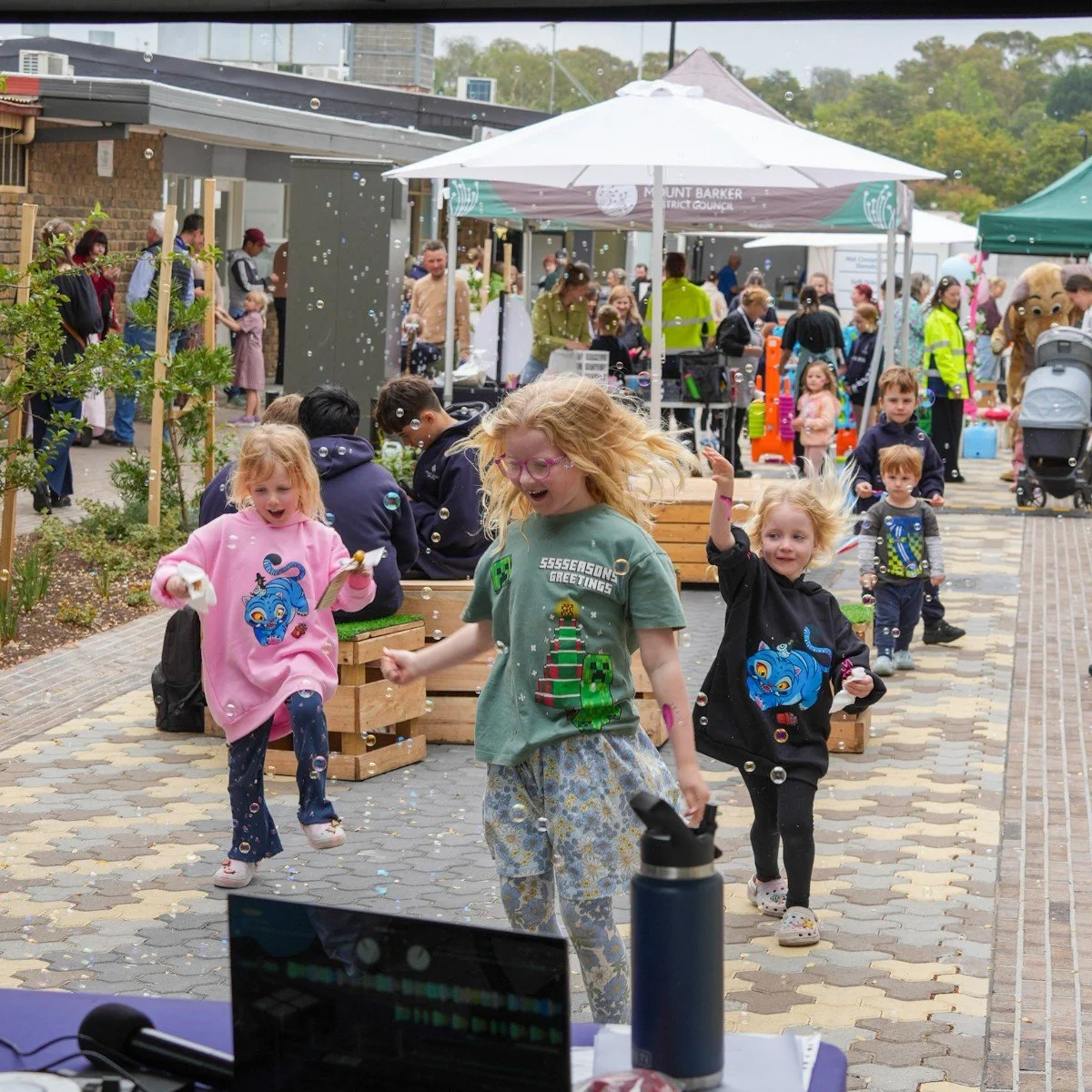 We're still thinking about the awesome time we had at the Stephen Street Launch Party thanks to Mount Barker District Council! 🤸🥳

The launch was focused on not only showcasing the new street, but unveiling the colourful murals created by a group o