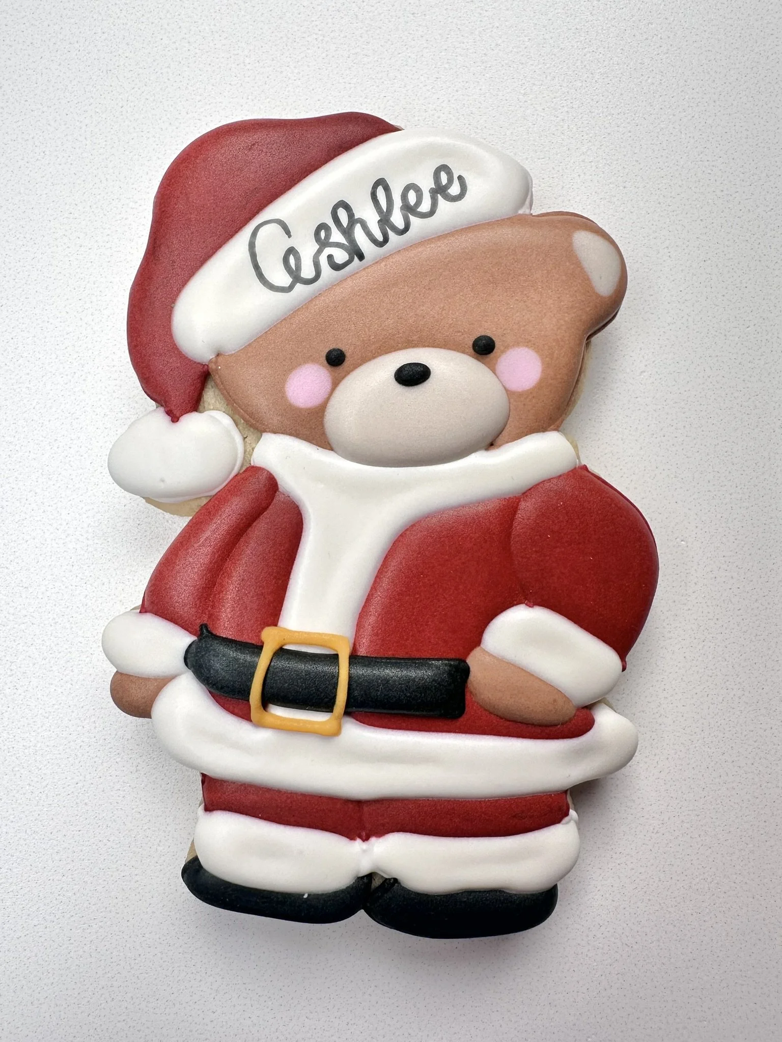 Personalized teddy bear cookie