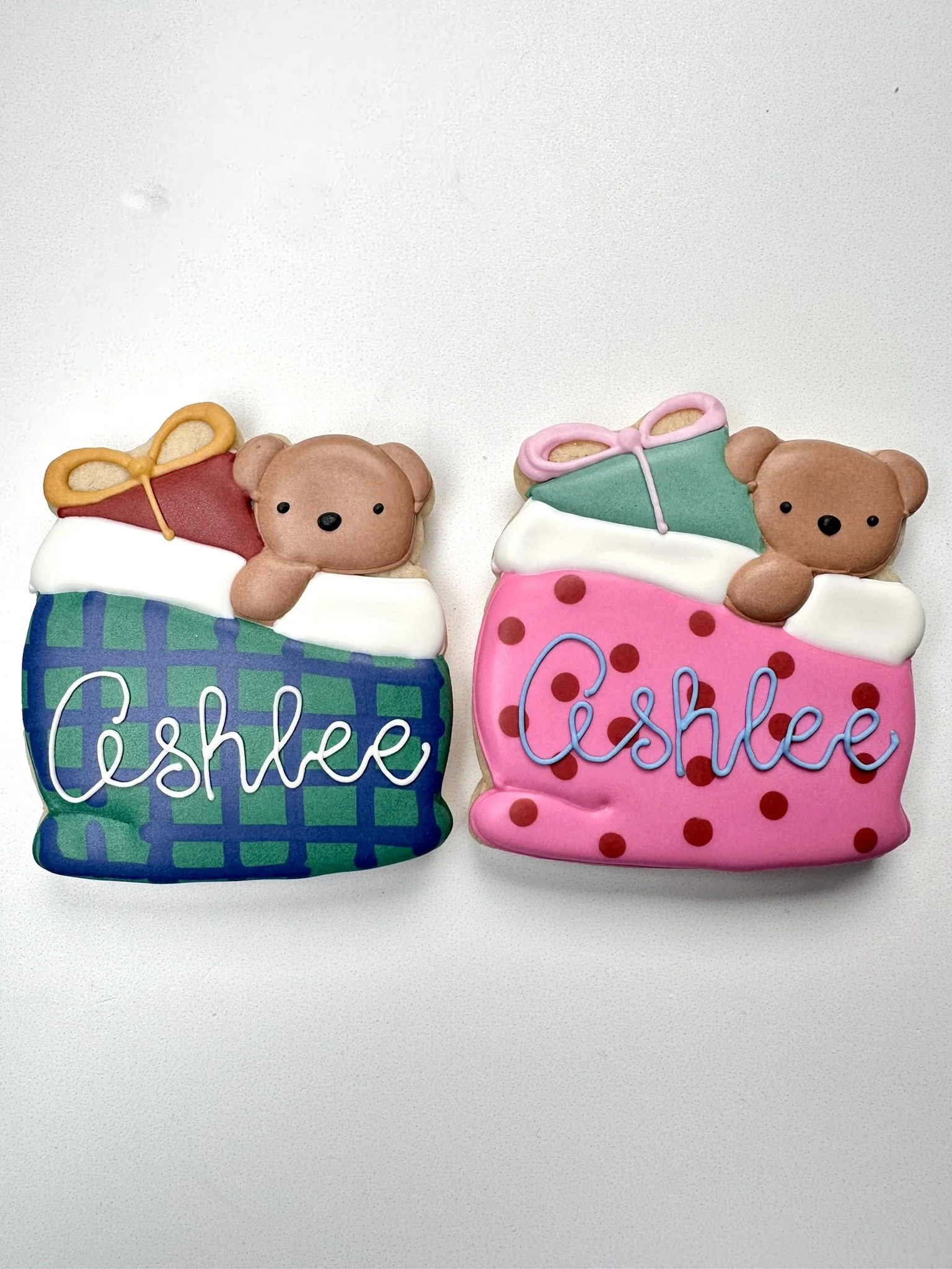 Personalized Santa bag cookie