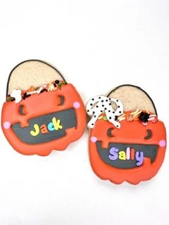 Personalized Jack o' lantern cookie
