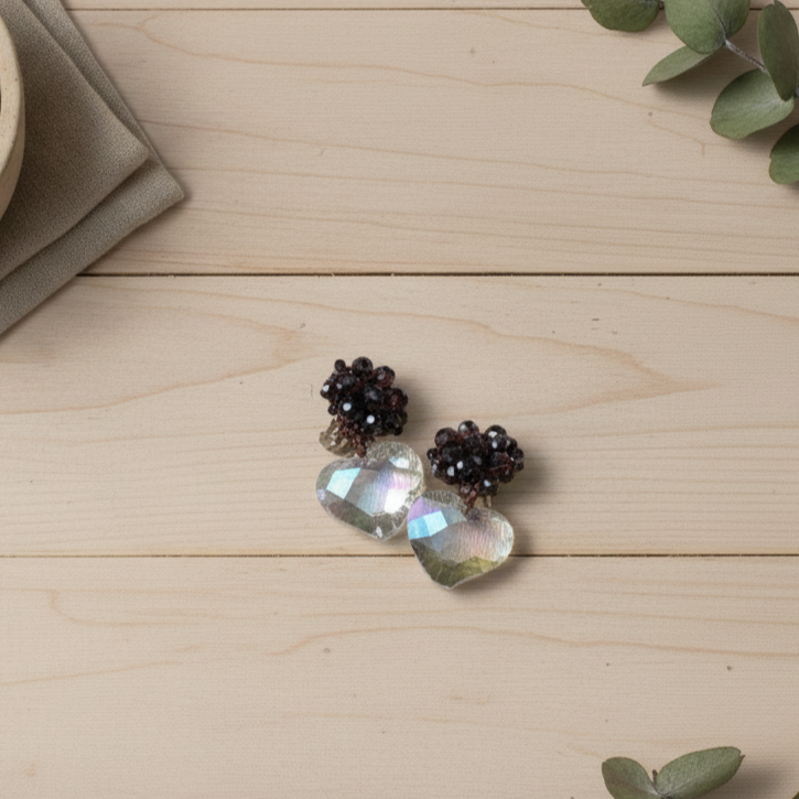 Shimmering Hearts earrings