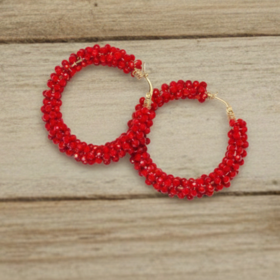 Signature Rouge Hoops – Handmade Shine in Every Size