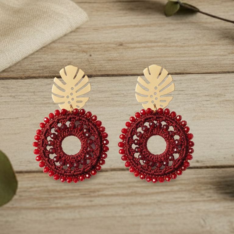 RedTropic Earrings – Handmade, Vibrant & Nickel-Free