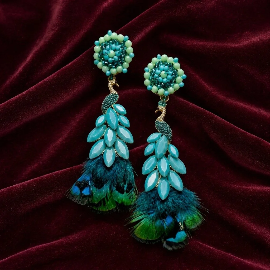 Peacock Luxe earrings