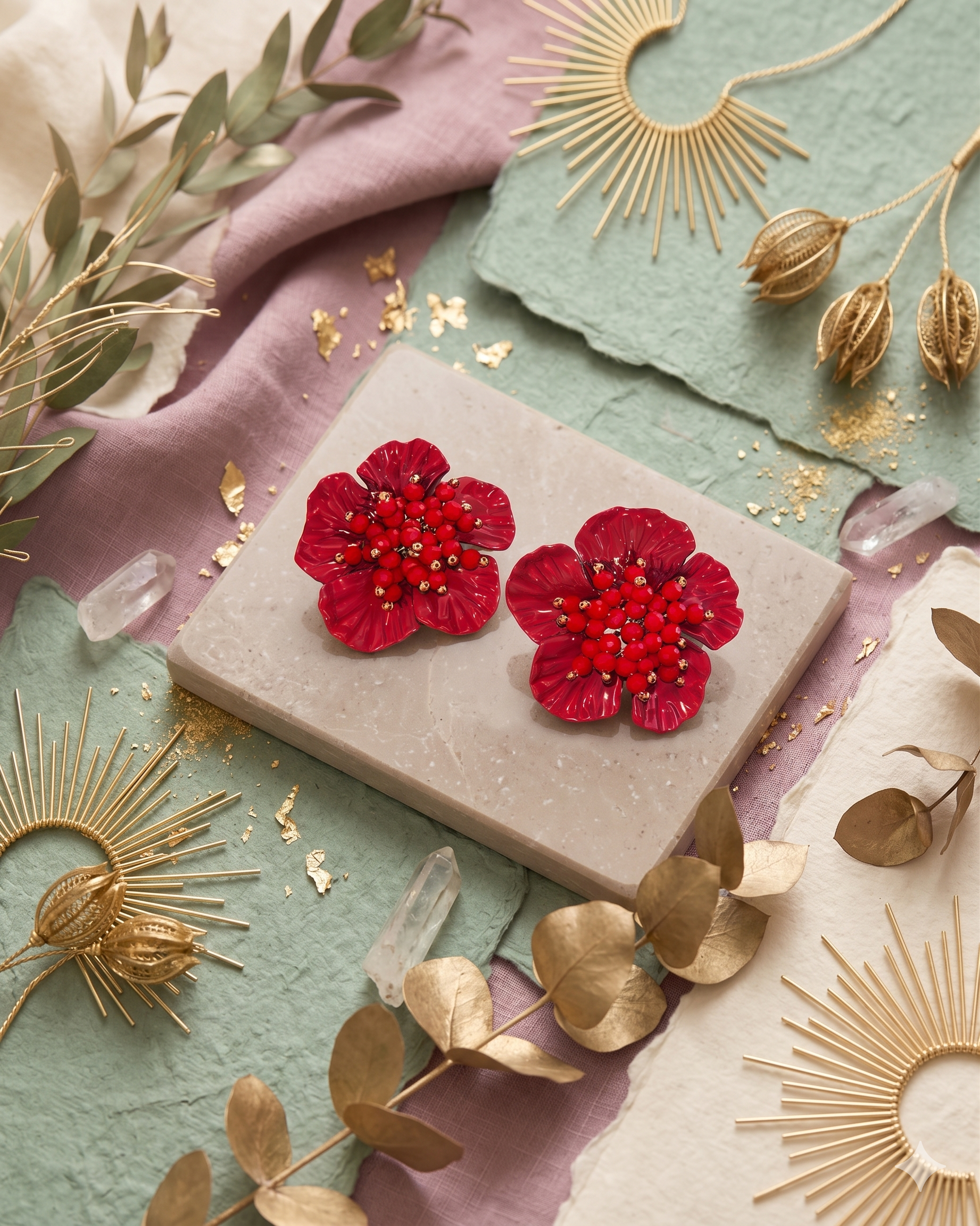 Caribbean Hibiscus earrings