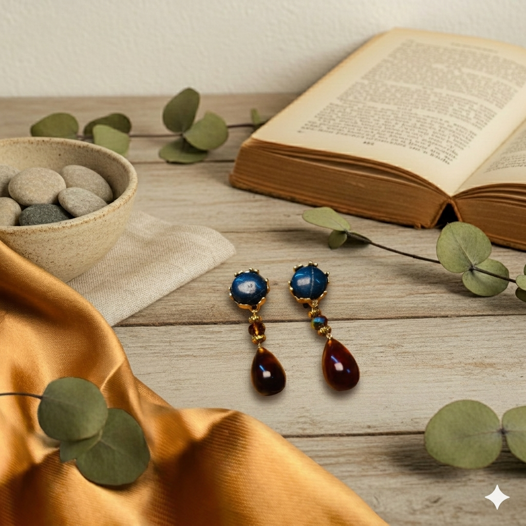 Lapis Lazuli Honey Earrings