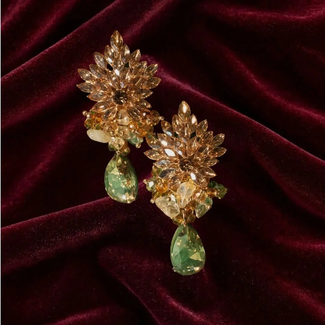 Gold Holiday Sparkle Earrings