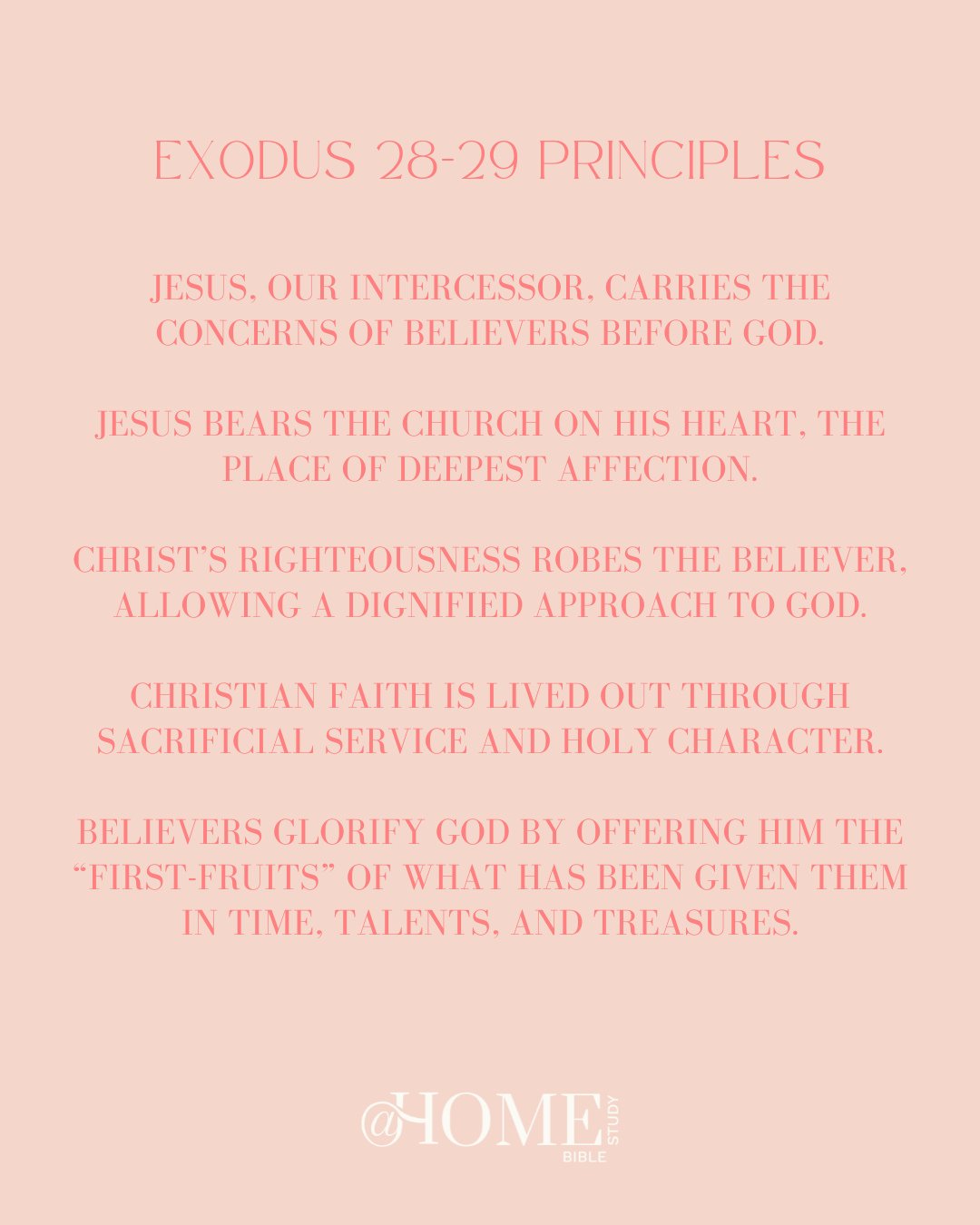 This week, God calls Aaron and sons as High Priests, commanding unique garments and ordination rituals, all foreshadowing Jesus. We explore five key principles throughout Exodus 28 and 29.