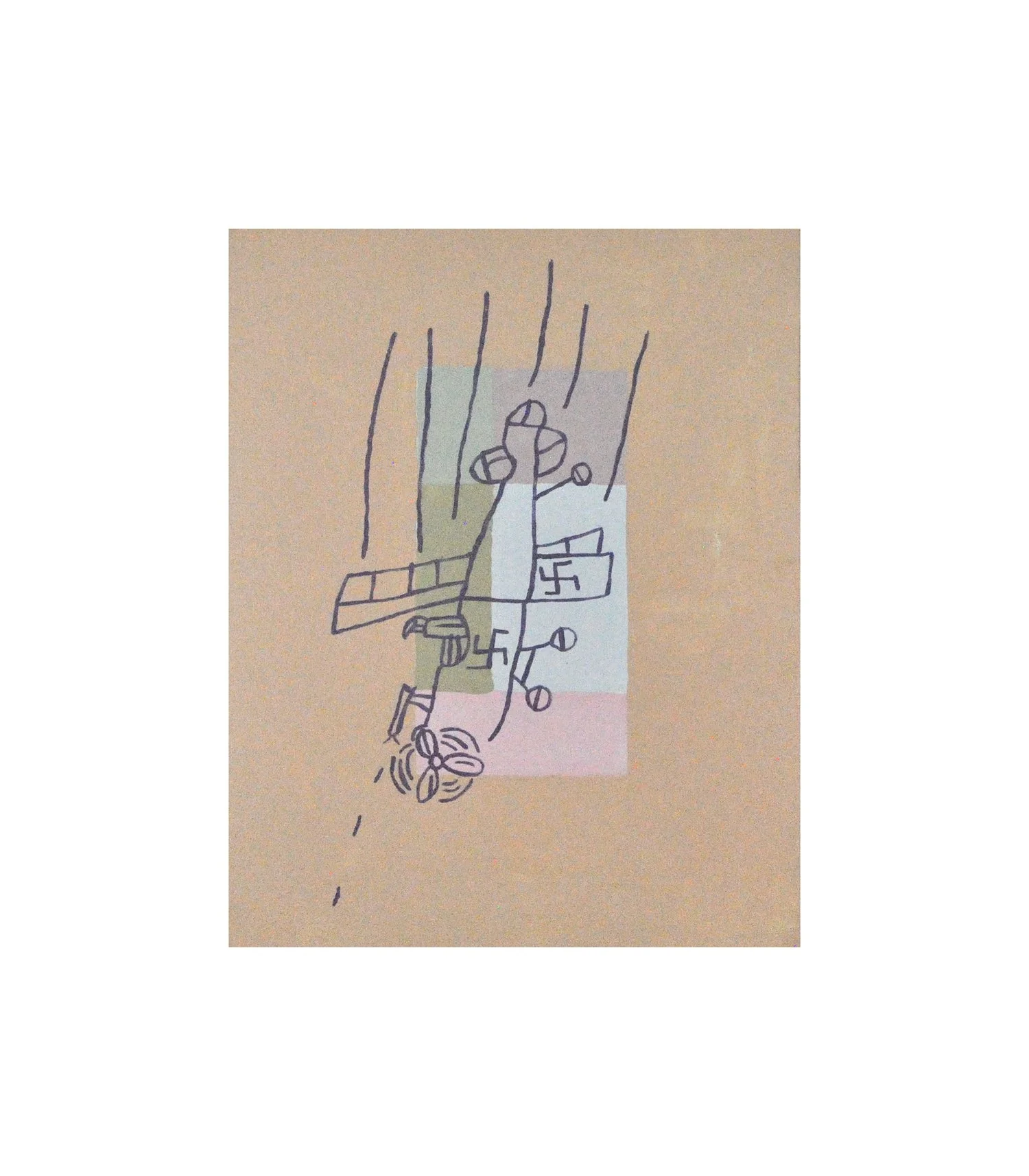biplane #1.    23" x 18" x  1.5"