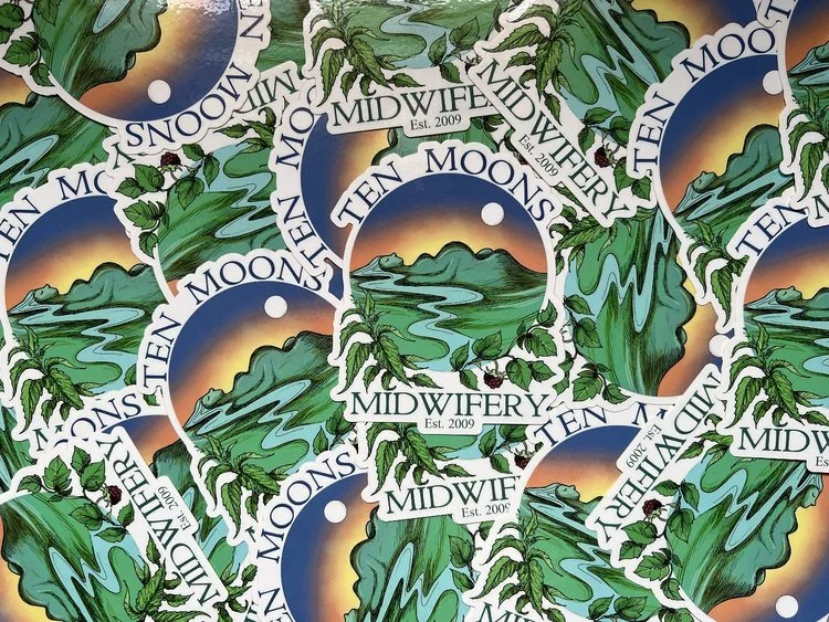 Ten Moons Midwifery stickers