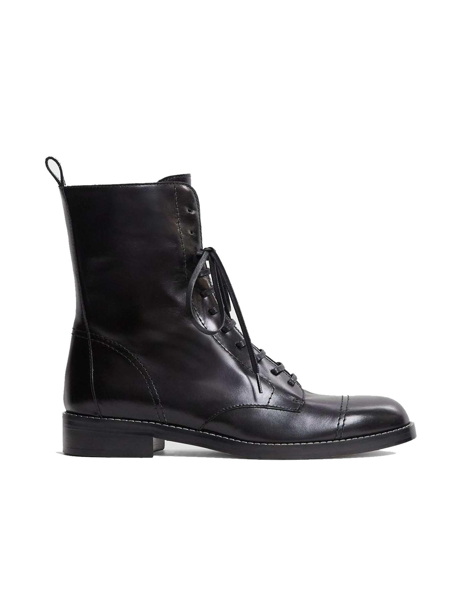 Theory | Leather Laced Boot