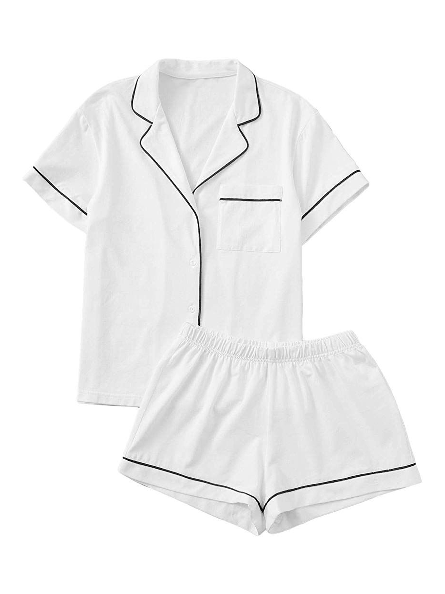 Floerns | Notch Collar Sleepwear Set