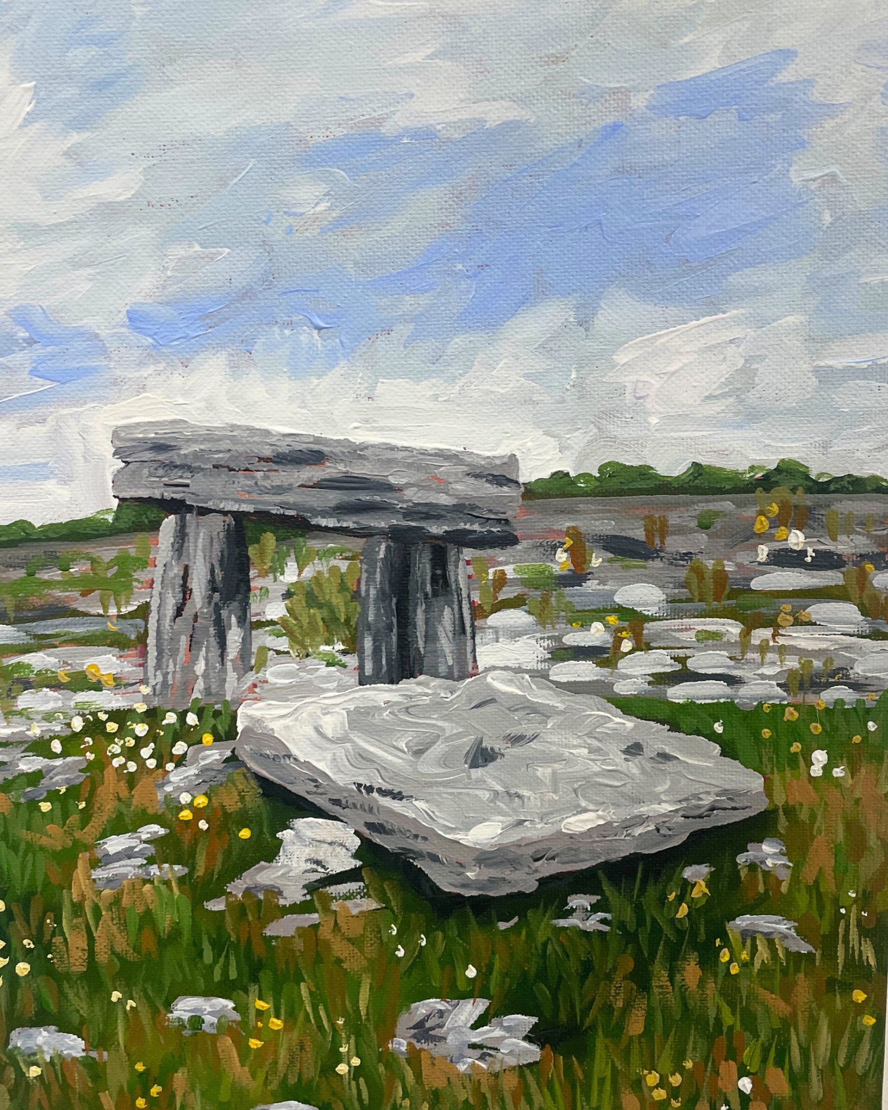Doleman, 2026, Acrylic on Canvas, 9" x 12" Framed - $300