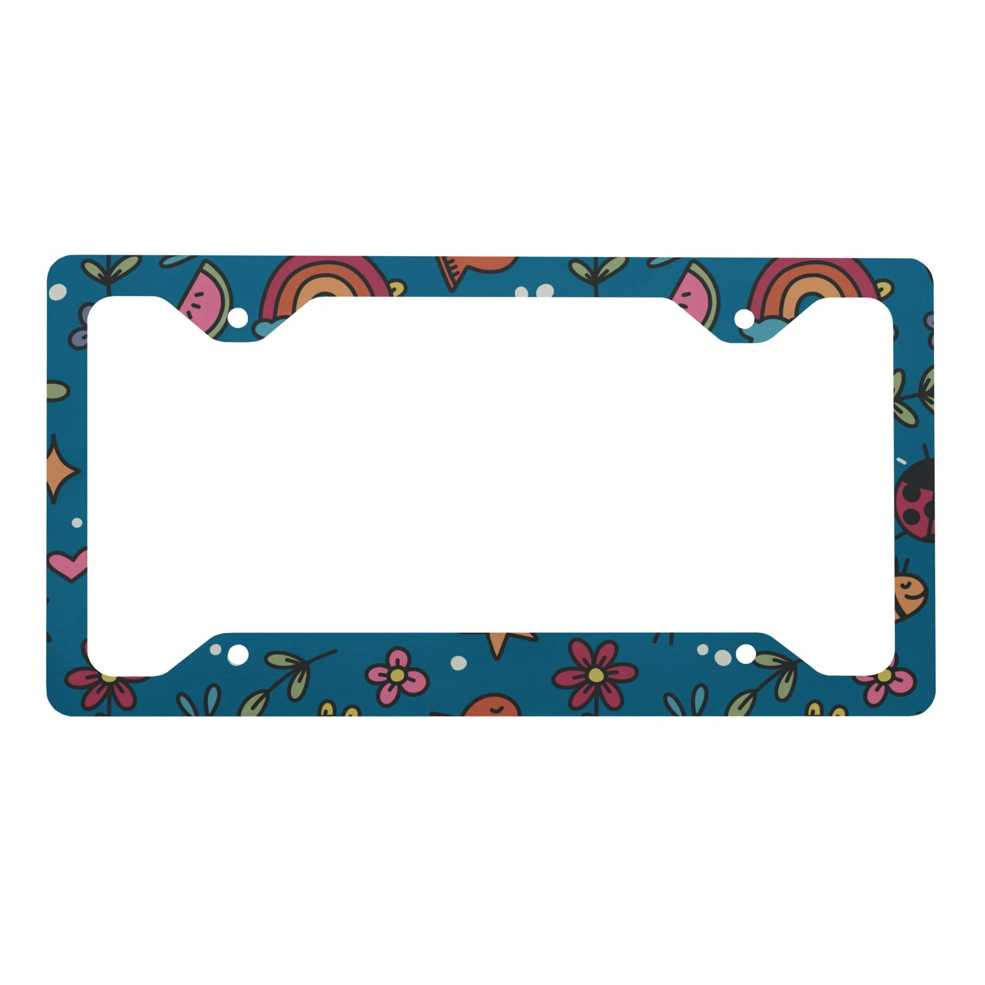 Metal license plate frame