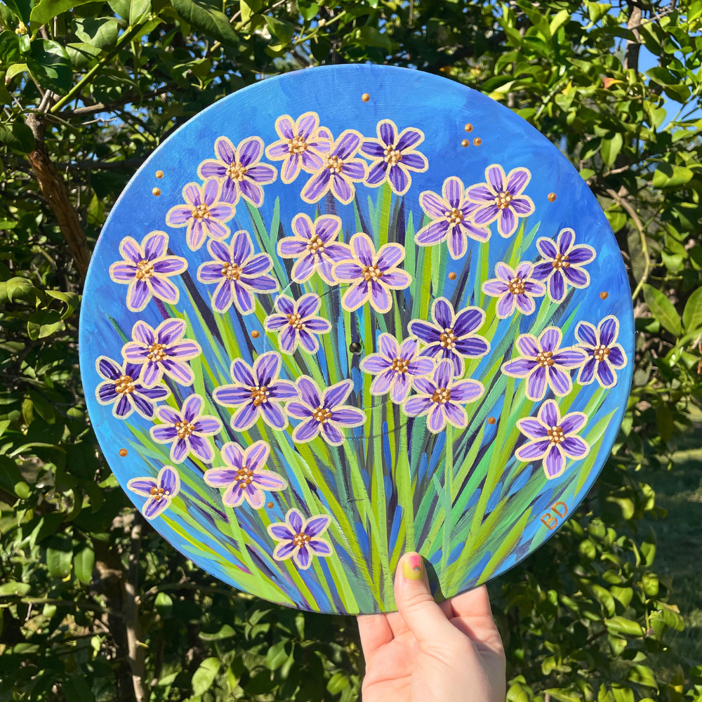 Blue Eyed Grass for an Art Auction