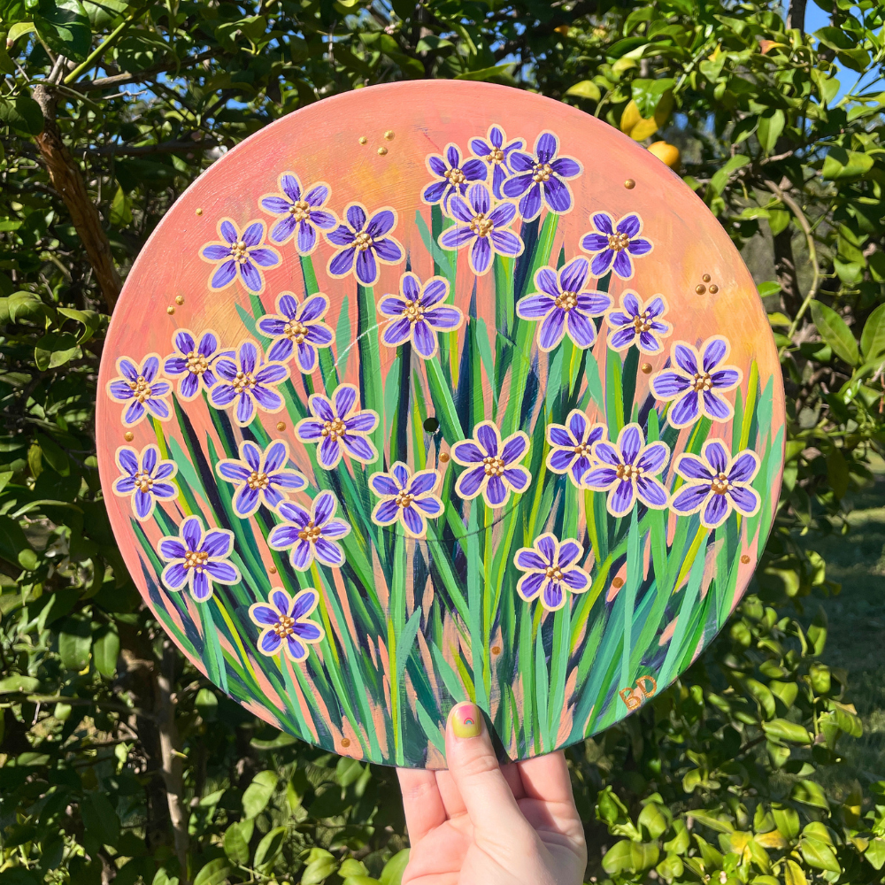 Blue Eyed Grass for an Art Auction