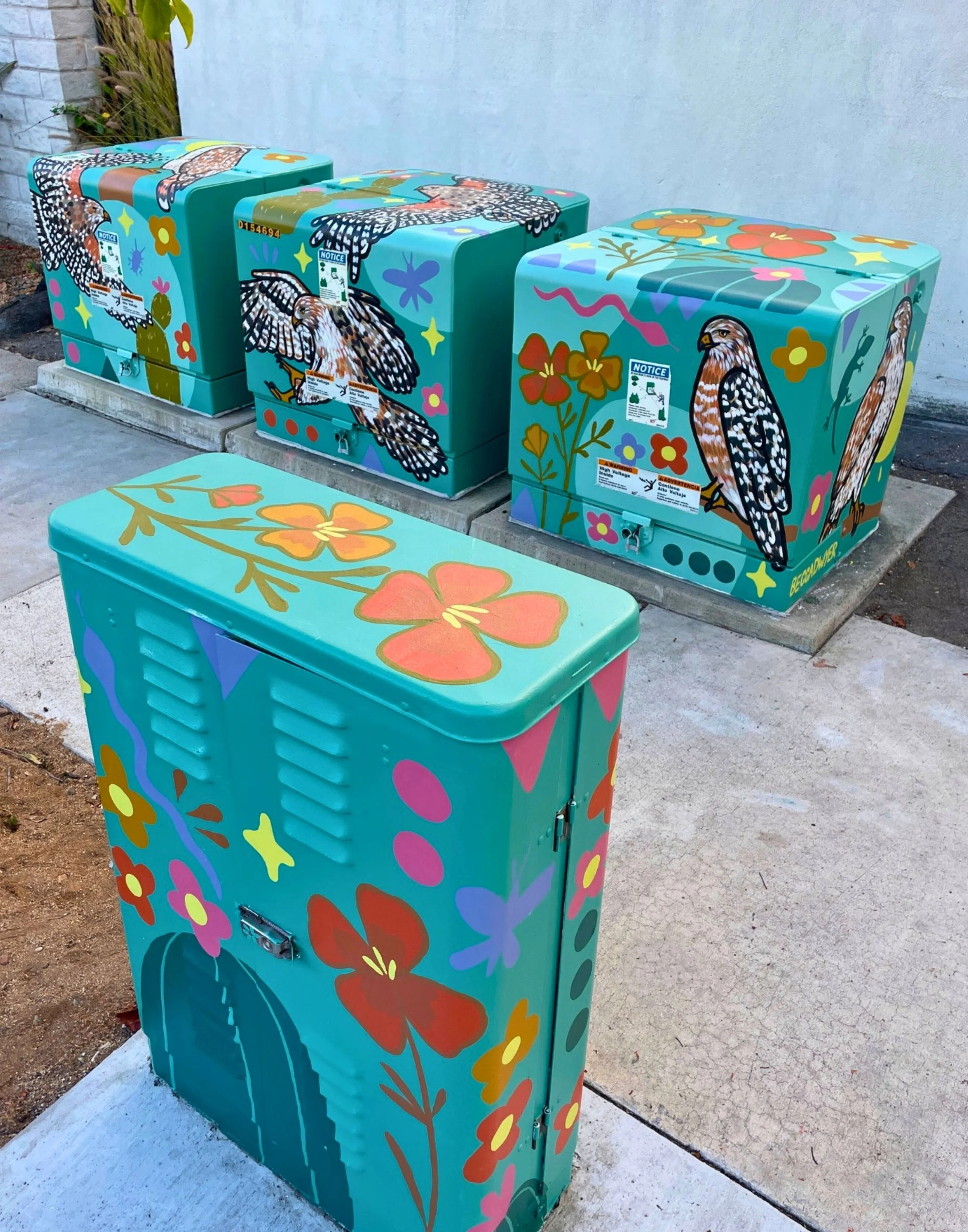 Hawk Utility Box Giclée Print, 2025, 16"x20" Framed - $200