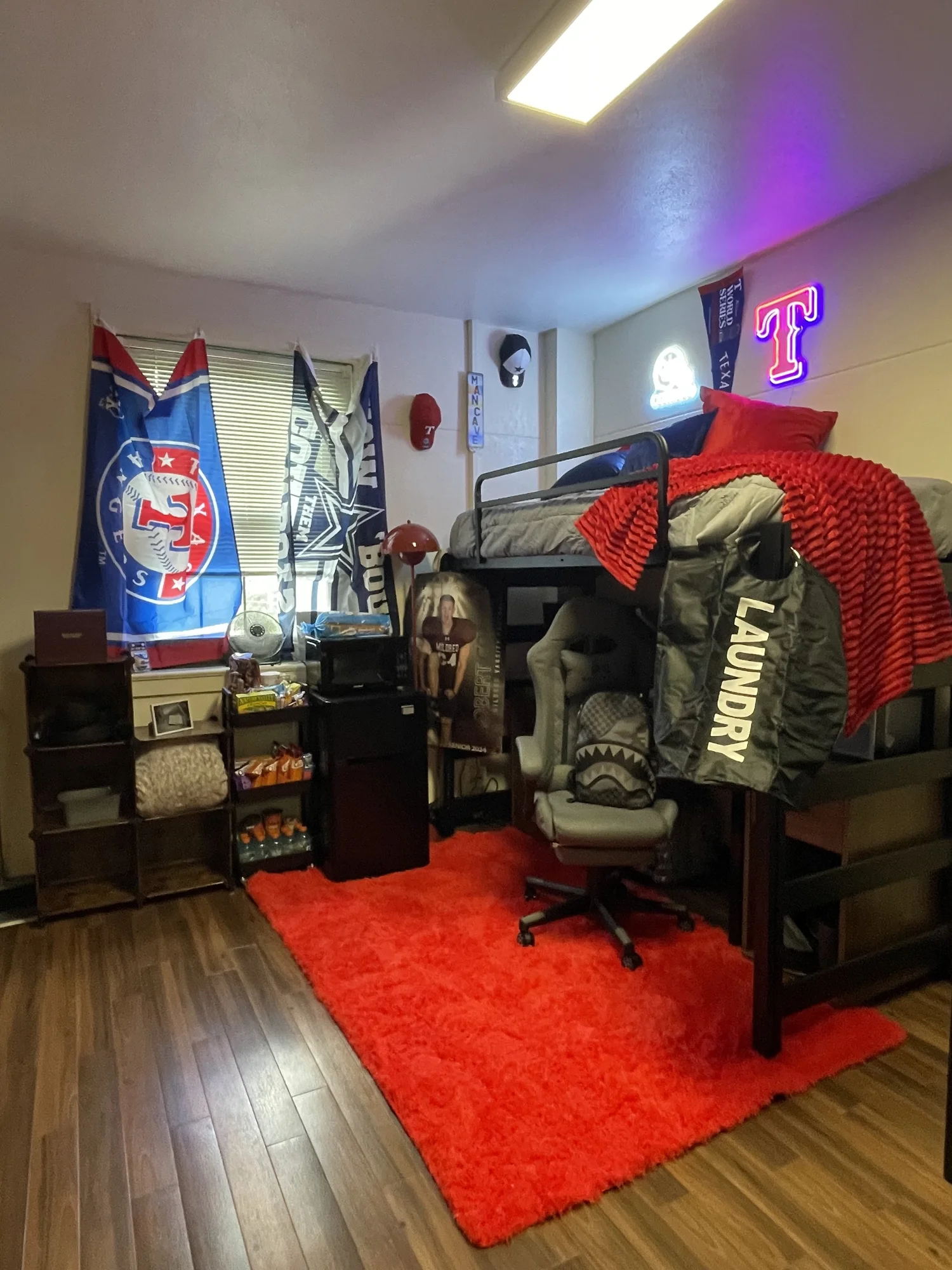 A finished Freshman Fresh dorm room on move-in day