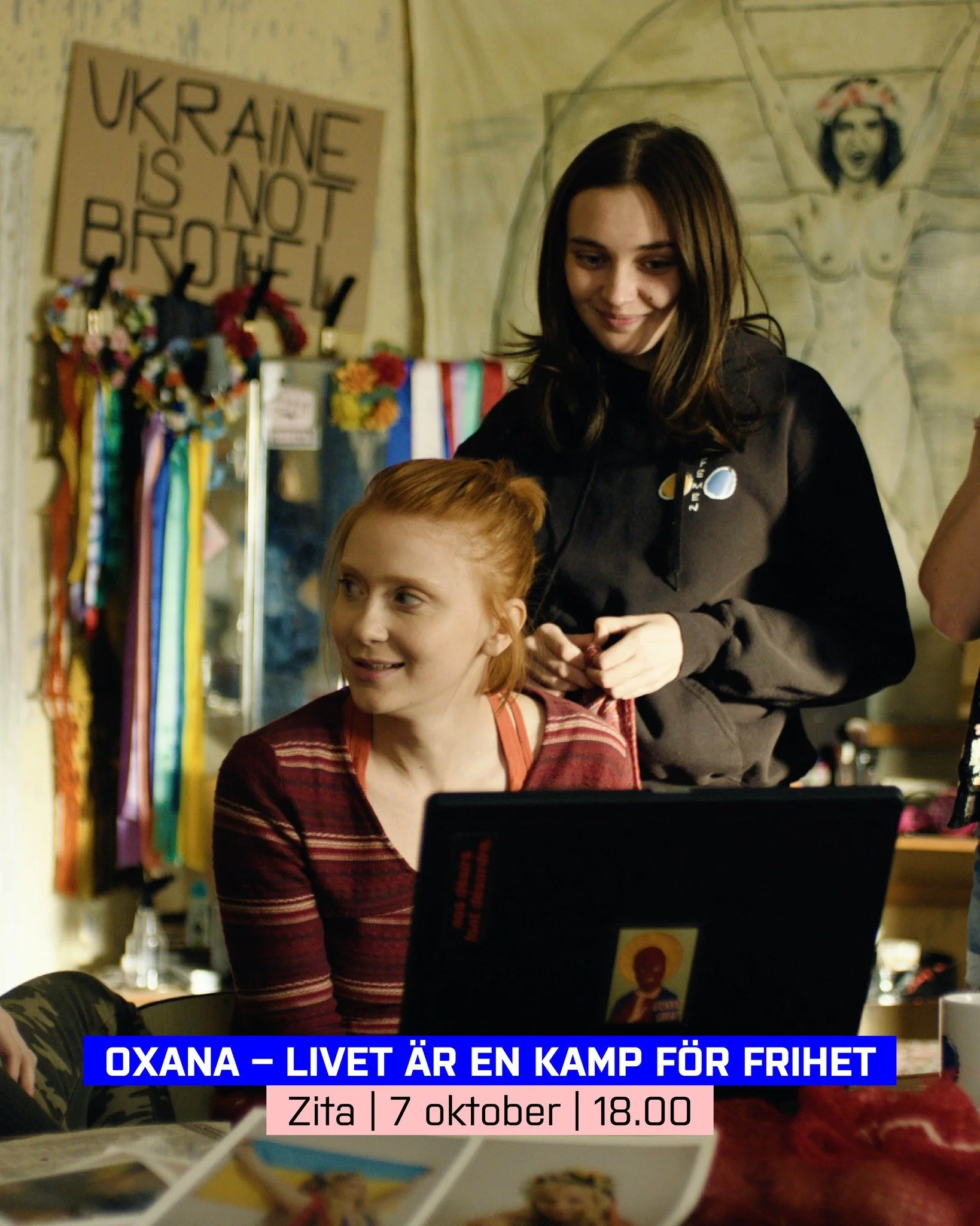 N&auml;sta tisdag f&ouml;rhandsvisar vi filmen om konstn&auml;ren, aktivisten och FEMEN-grundaren Oxana Sjatjkos liv.

Ukraina, 2008: Med slagord m&aring;lade p&aring; kroppen och blomsterkransar i h&aring;ret genomf&ouml;r den unga Oxana och hennes 
