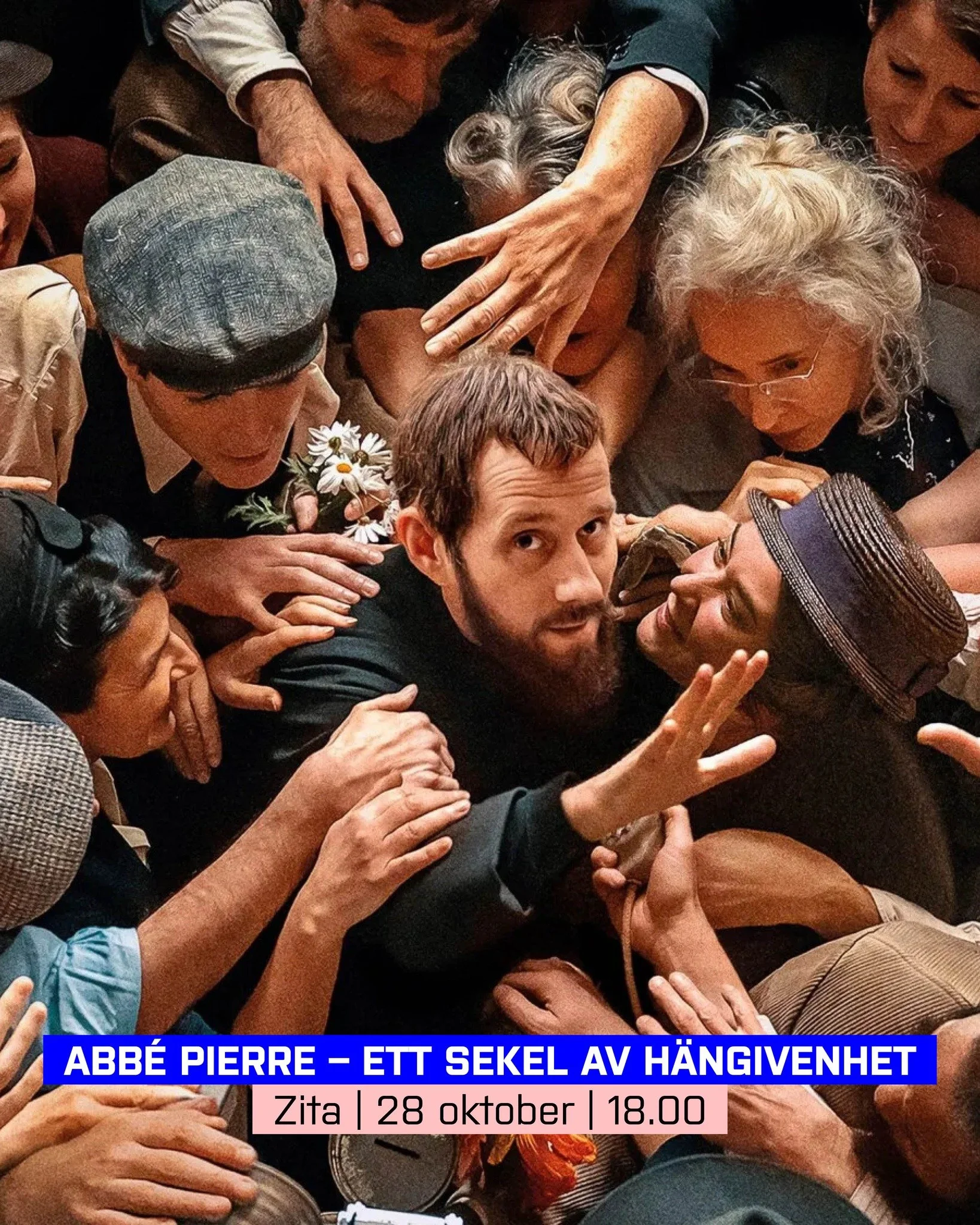 F&ouml;rhandsvisning! Regiss&ouml;ren Fr&eacute;d&eacute;ric Tellier har skapat ett komplext portr&auml;tt av s&aring;v&auml;l Henri Grou&egrave;s, mer k&auml;nd under namnet Abb&eacute; Pierre, som de stormiga skeenden som formade fransk 1900-talshi