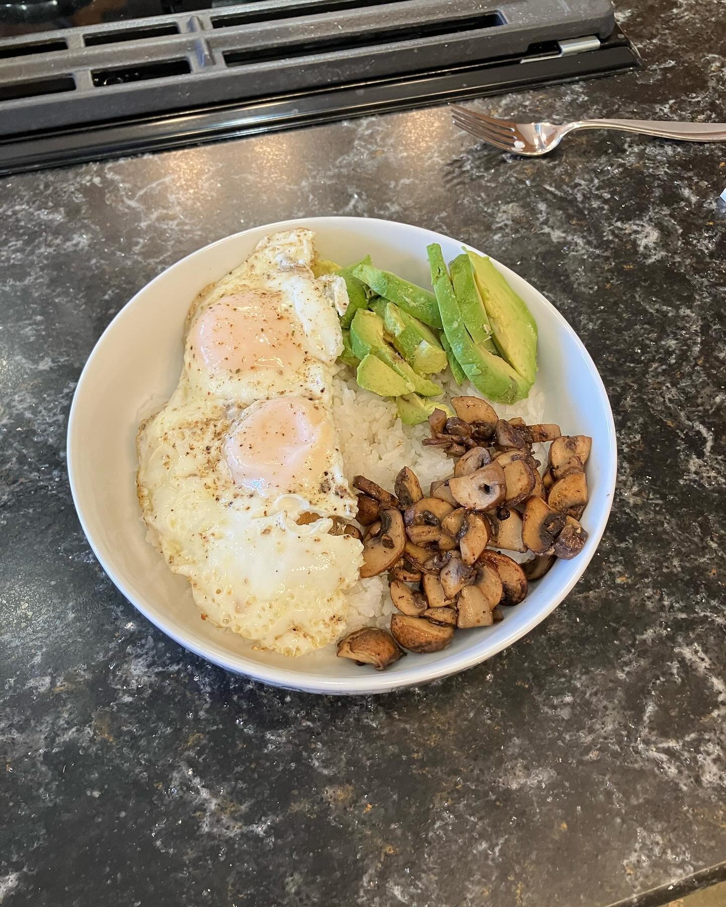 This was a delicious rice bowl from Sunday!