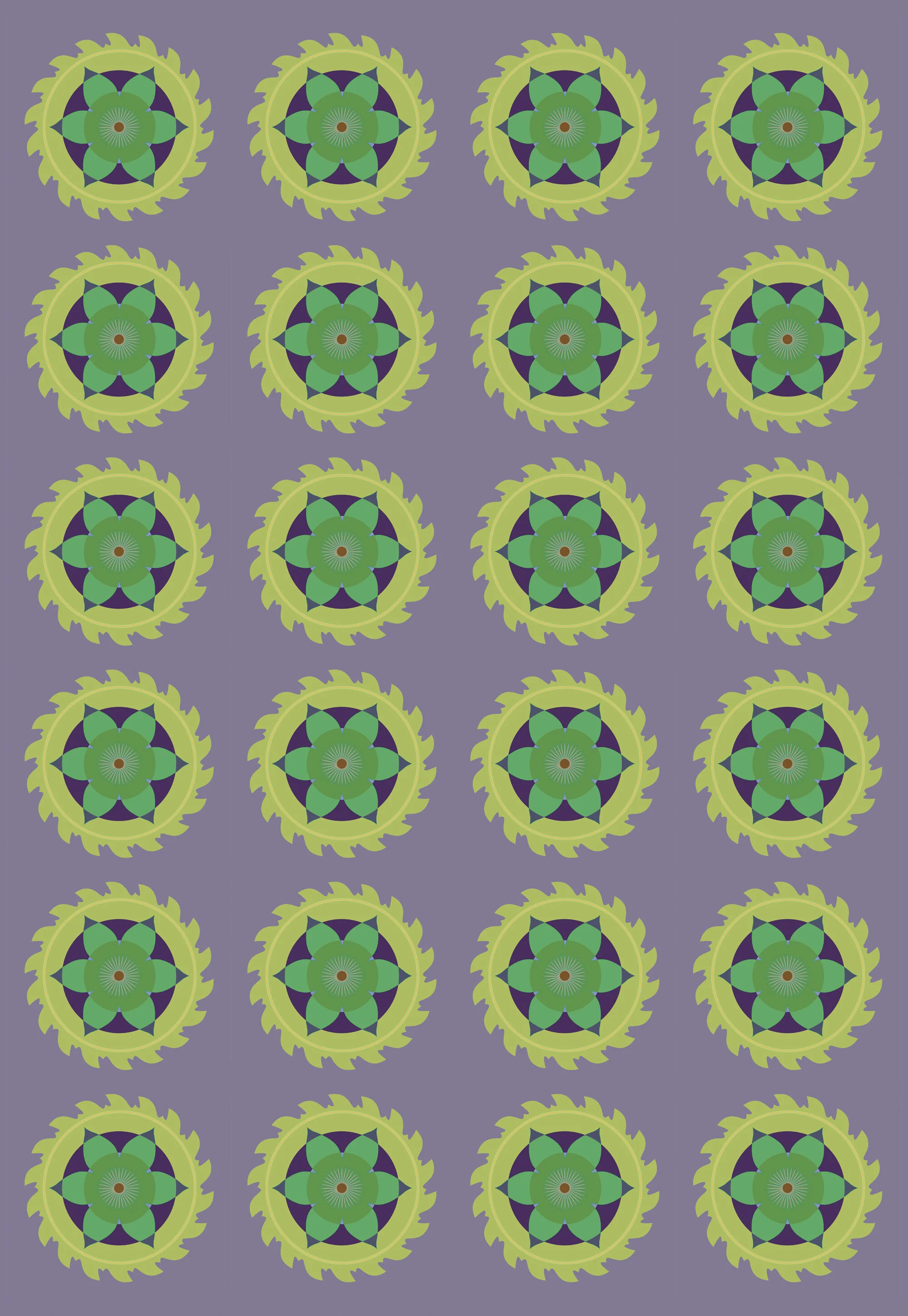 MANDALA LAVENDER Gift Wrap — Springamajig Press