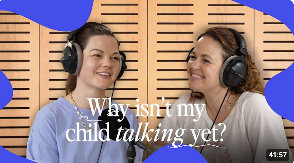 Watch Emma talk about speech therapy and getting your child talking on the Happy Mum, Happy Baby podcast