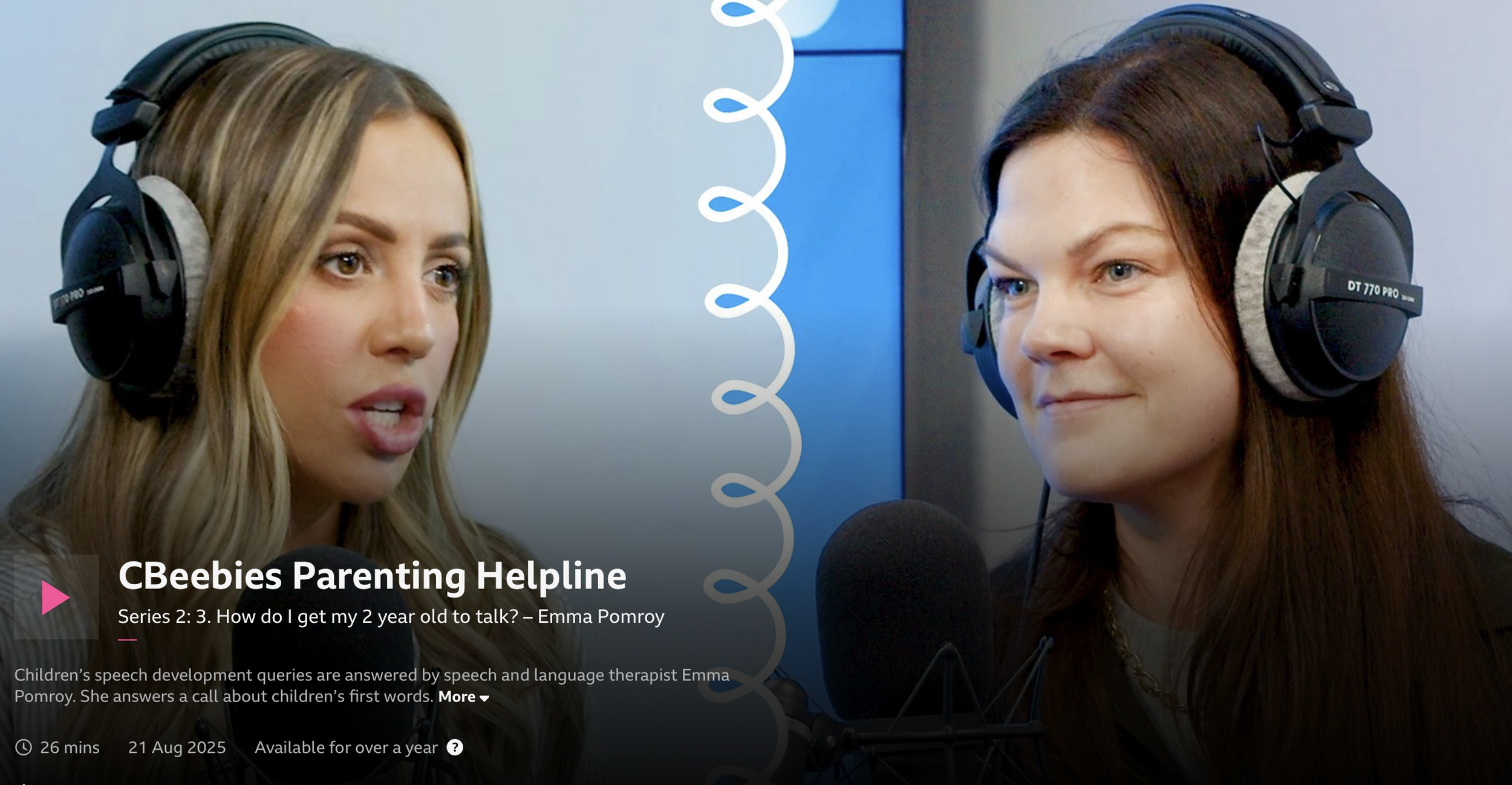 Watch Emma's CBeebies Parenting Helpline Episode