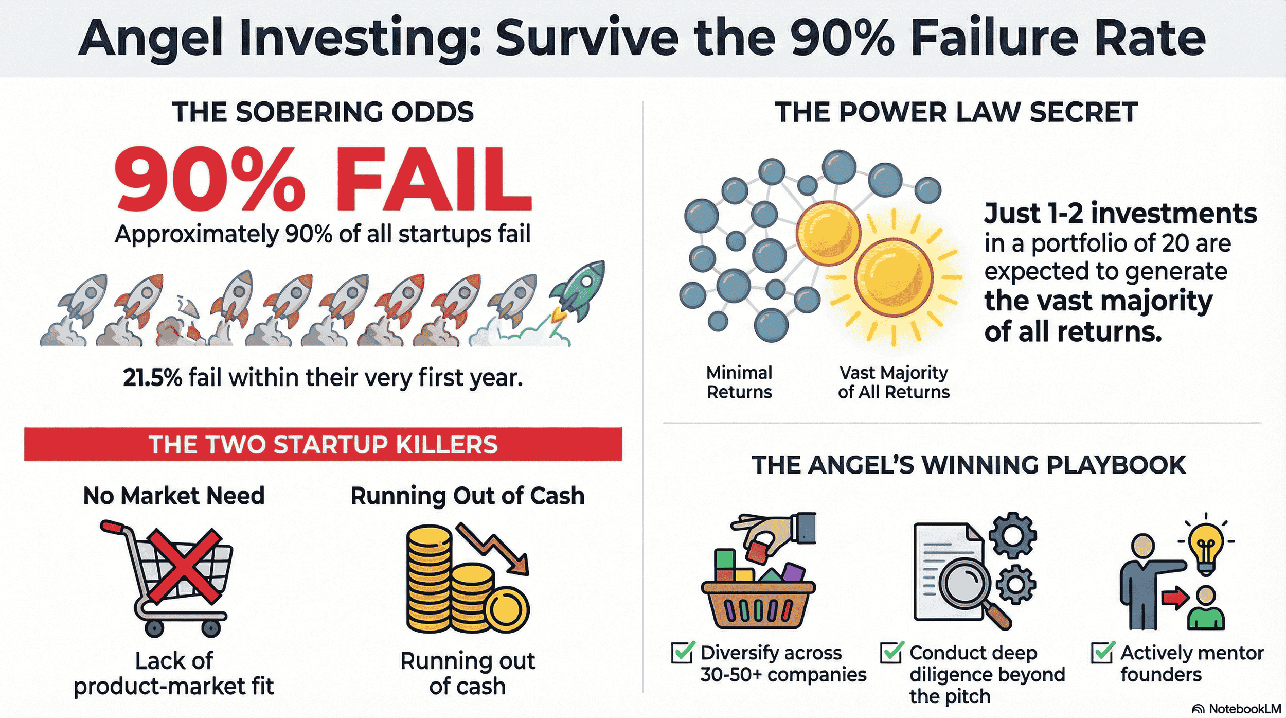 Infographic – Startup Survival Rates for Angel Investors