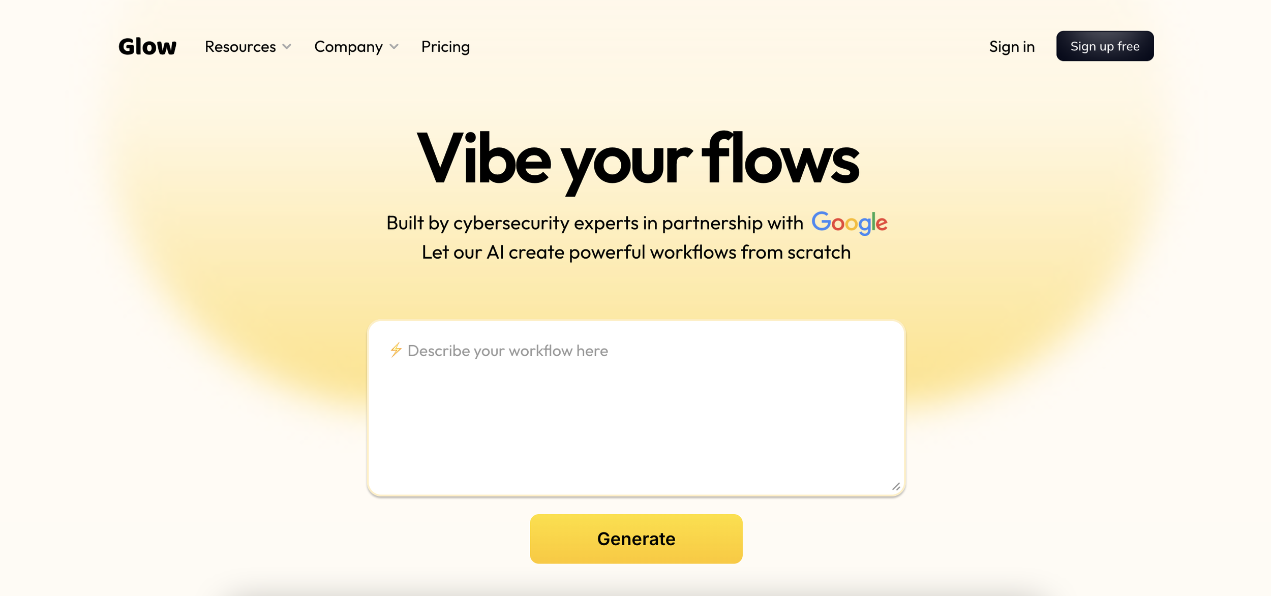 Glow Homepage