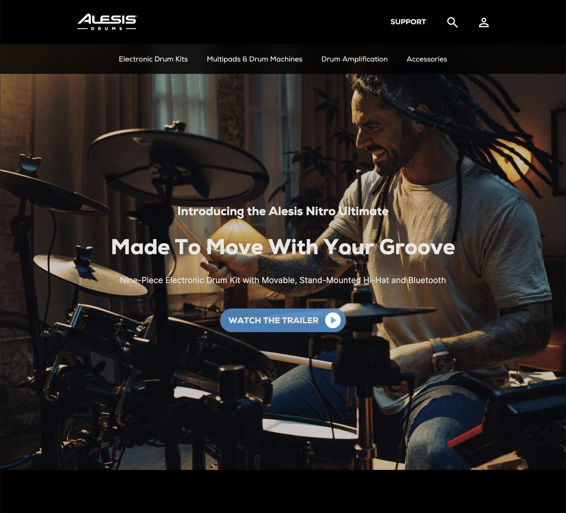 Alesis Nitro Ultimate E-Kit Landing Page